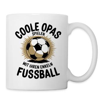 Opa Enkel Fußball - Tasse - Weiß - Rechts