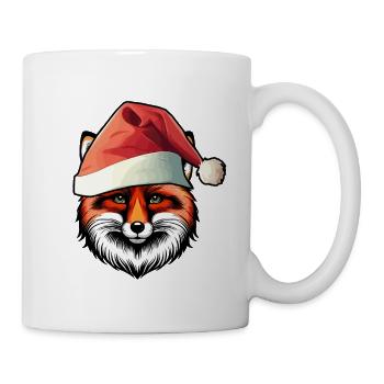 Nikolaus Santa Weihnachtsmann Fuchs Füchse - Tasse - Weiß - Rechts