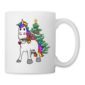 Licorne Noël Noël - Mug blanc - blanc - Droite