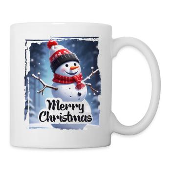 Bonhomme de neige Joyeux Noël - Mug blanc - blanc - Droite