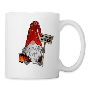 Glitzerboss – Der funkelnde Weihnachtsgnom - Tasse - Weiß - Rechts