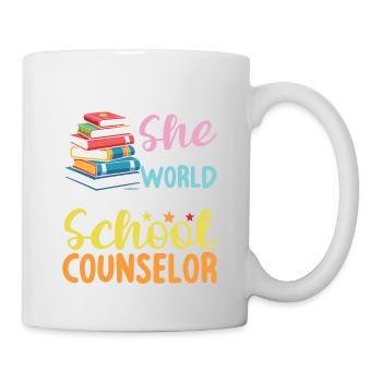 She Became A School Counselor für eine - Tasse - Weiß - Rechts