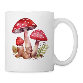 Cute Squirrel with Red Mushrooms Cute - Mug - white - Right