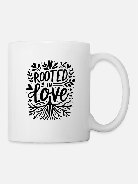 Verwurzelt in der Liebe - Tasse - Weiß