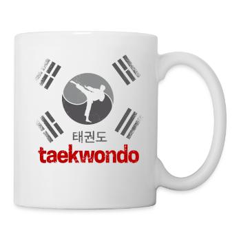 Taekwondo Retro Korea Fahne Kampfsport Vintage - Tasse - Weiß - Rechts