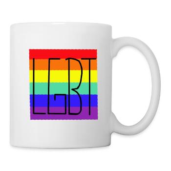 LGBT Arc-en-ciel Arc-en-ciel Drapeau Gay Pride - Mug blanc - blanc - Droite