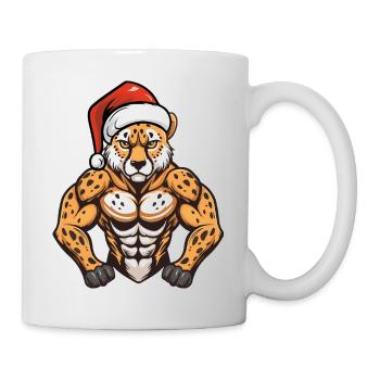 Gepard Weihnachtsmann - Tasse - Weiß - Rechts