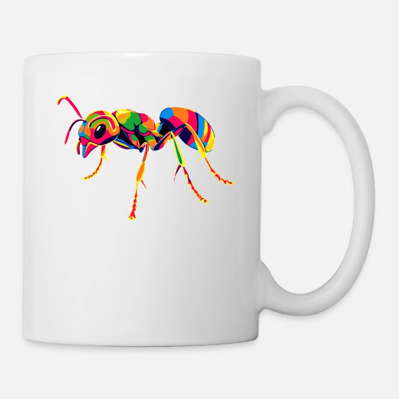 fourmi fourmi de forêt fourmi de feu insecte fourmis mignonnes - Mug blanc - blanc