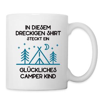 Camper Zelten Campingurlaub Zelt Abenteuer Lustig - Tasse - Weiß - Rechts
