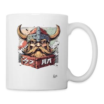 Déballage d’un guerrier viking - Mug blanc - blanc - Droite