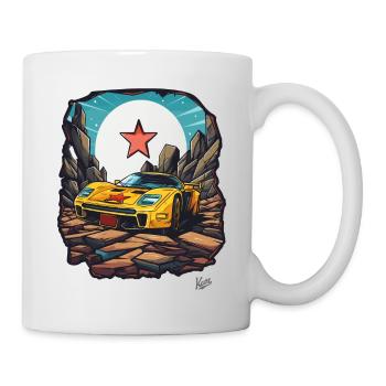 Super Traum-Sportwagen - Tasse - Weiß - Rechts