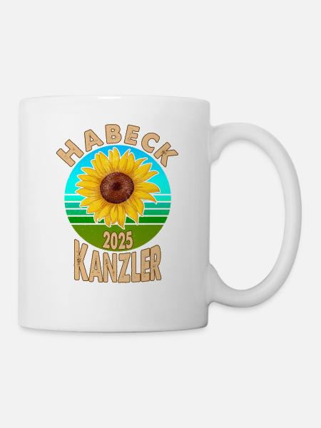 Habeck 2025 Kanzler Bundeskanzler Grüne Klimakanzl - Tasse - Weiß
