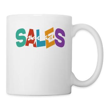 Sales Squad Buntes Typografie-Design Sales Squad - Tasse - Weiß - Rechts