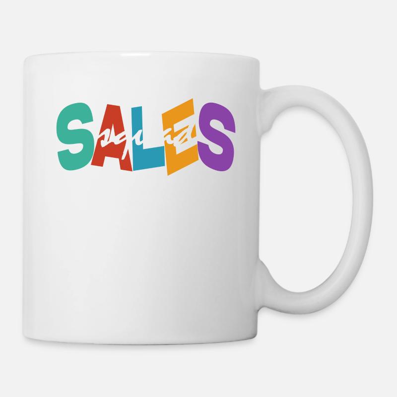 Sales Squad Buntes Typografie-Design Sales Squad - Tasse - Weiß