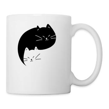 Schwarz-weiße Katzen Design Chats Noir et Blanc - Mug blanc - blanc - Droite