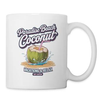 Paradise Beach Coconut Urlaub und Entspannung - Tasse - Weiß - Rechts