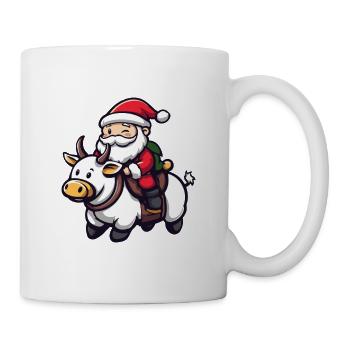 Kuh Weihnachtsmann - Tasse - Weiß - Rechts