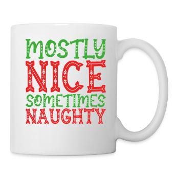 Surtout gentil parfois vilain de Noël - Mug blanc - blanc - Droite