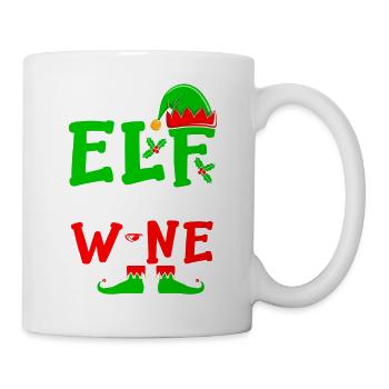 This Elf Runs On Wine Christmas Spirit - Mug - white - Right