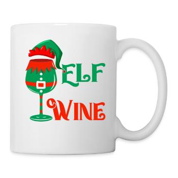 This Elf Runs On Wine Spirit Christmas - Mug - white - Right