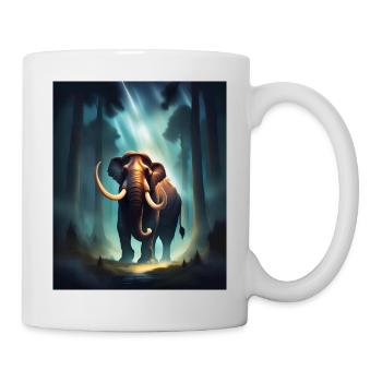 Mammut im Wald - Tasse - Weiß - Rechts