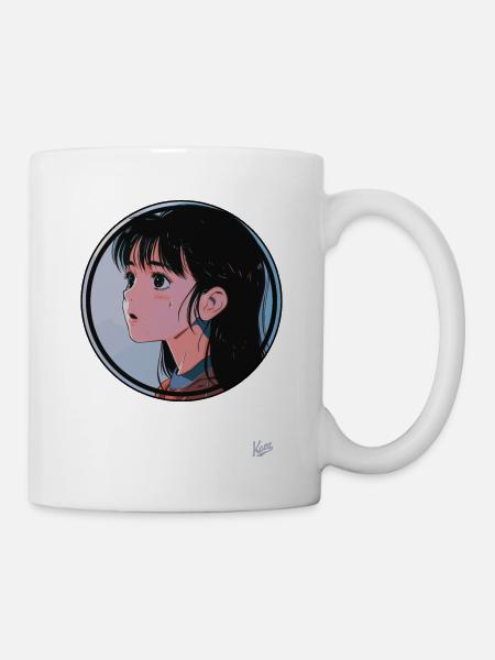 Japanisches Cartoon-Mädchen - Tasse - Weiß