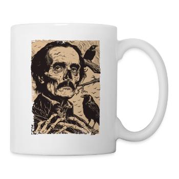 Histoires d’horreur d’Edgar et du corbeau - Mug blanc - blanc - Droite