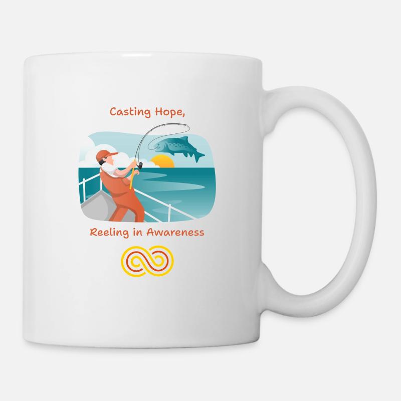 Casting Hope Reeling in Awareness - Mug - white