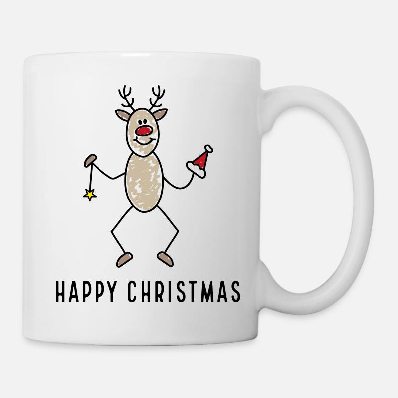 happy christmas - Tasse - Weiß