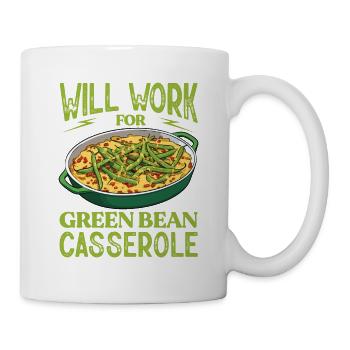 Fonctionnera pour la casserole de haricots verts Thanksgiving - Mug blanc - blanc - Droite