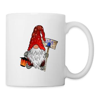 Blaulicht Wichtel Weihnachtsgnom - Tasse - Weiß - Rechts