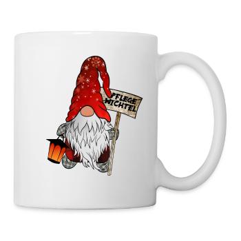 Pflege Wichtel Weihnachtsgnom - Tasse - Weiß - Rechts