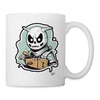 Voleur de lapin squelette - Mug blanc - blanc - Droite