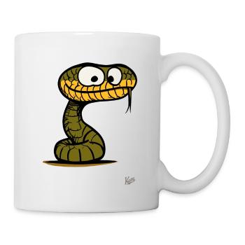Stupid looking funny snake - Mug - white - Right