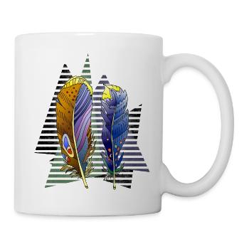 Feder - Tasse - Weiß - Rechts