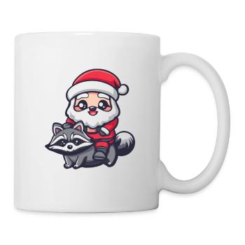 Raccoon Santa Claus - Mug - white - Right