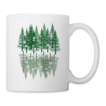 Forest Nature Reflection Nature Lover Spruce Trees - Mug - white - Right
