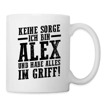 Alexander Alexandra Alexa Alex - Tasse - Weiß - Rechts
