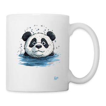 Little panda in the water - Mug - white - Right