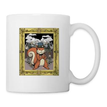 Eichhorn Tiroler Gebirge Berge Tirol Alpen Schweiz - Tasse - Weiß - Rechts
