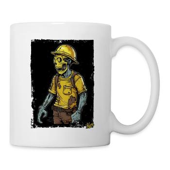 Ouvrier du bâtiment Zombie - Mug blanc - blanc - Droite