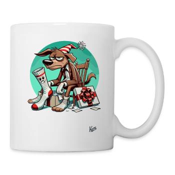 Bad Mood Dog with Socks Gift - Mug - white - Right