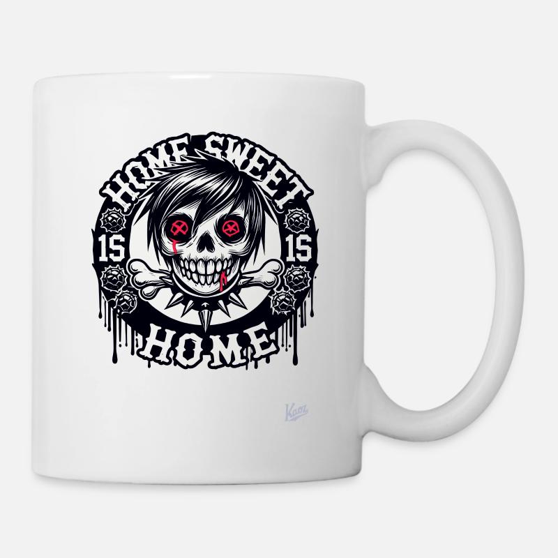 Sweet Home Emo Punk Skull - Tasse - Weiß