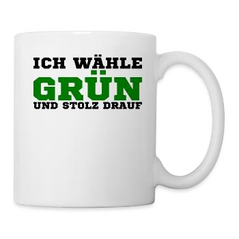 Die grünen - Tasse - Weiß - Rechts