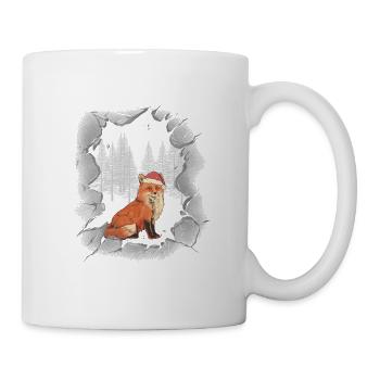 Christmas Fox Santa Claus Forest Dweller Santa - Mug - white - Right