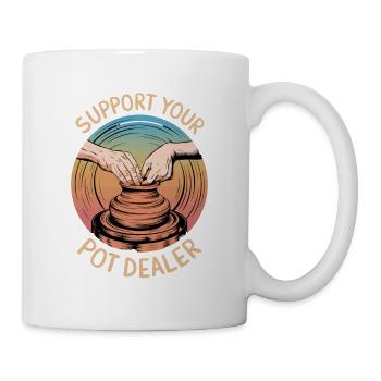 Support Your Pot Dealer Töpfern - Tasse - Weiß - Rechts