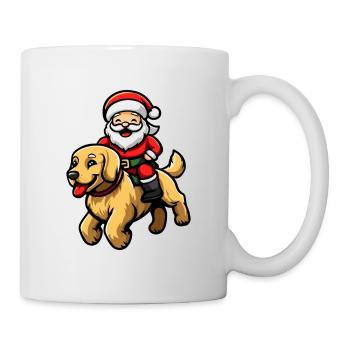 Golden Retriever Dog Santa Claus Funny - Mug - white - Right
