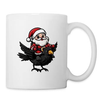 Corbeau Corbeau Père Noël - Mug blanc - blanc - Droite