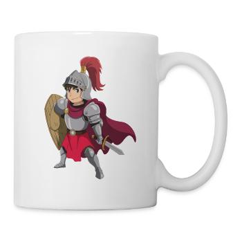 Freundlicher Ritter als Geburtstagsgeschenk Design - Tasse - Weiß - Rechts