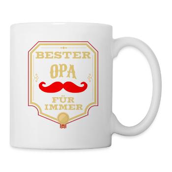 Besten Opa der Welt Auszeichnung - Tasse - Weiß - Rechts